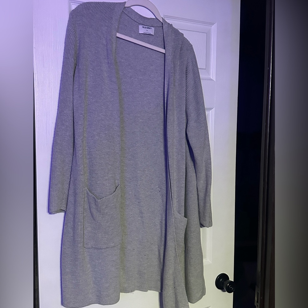 Gray cardigan from Old Navy 4X knit style